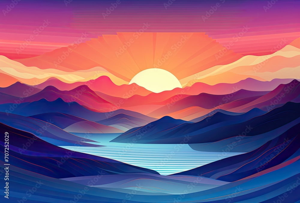 sunset in the mountains sunset in the mountains