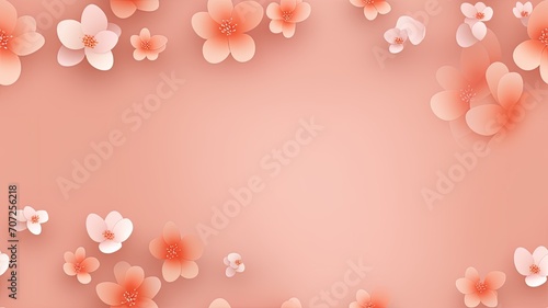 a pontone peach fuzz-colored background, a composition in a minimalist modern style, focusing on the simplicity and elegance of the heart elements against the soft . SEAMLESS PATTERN.