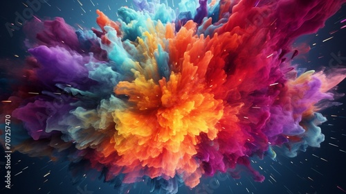 Iridescent Impact: Colors Explode