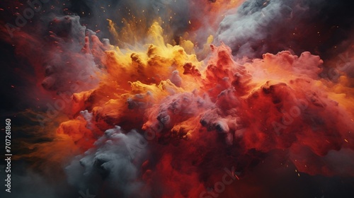 Nebula's Embrace: Pigments in Flight