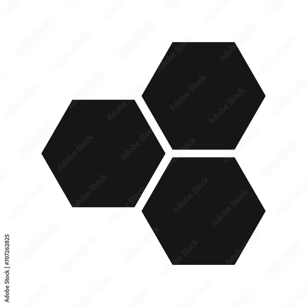 Hexagonal Beehive Cells Icon Isolated Vector Illustration Hexagonal Beehive Cells Icon Isolated Vector Illustration
