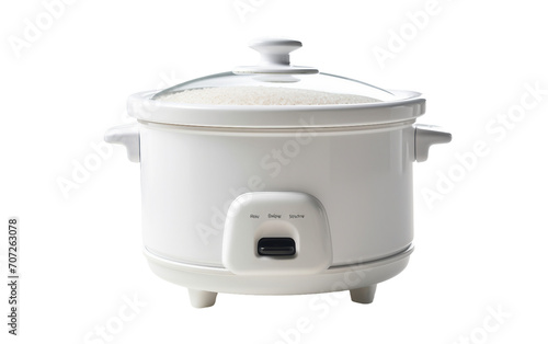 Isolated View of a Rice Cooker Isolated on Transparent Background PNG.