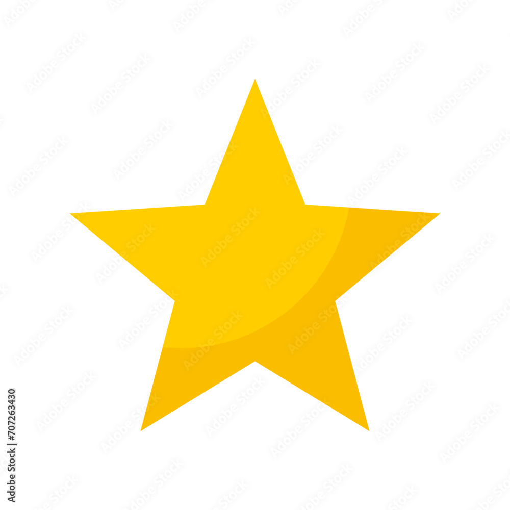 Gold Yellow Customer Rating Star Flat Icon Isolated Vector Design Gold Yellow Customer Rating Star Flat Icon Isolated Vector Design