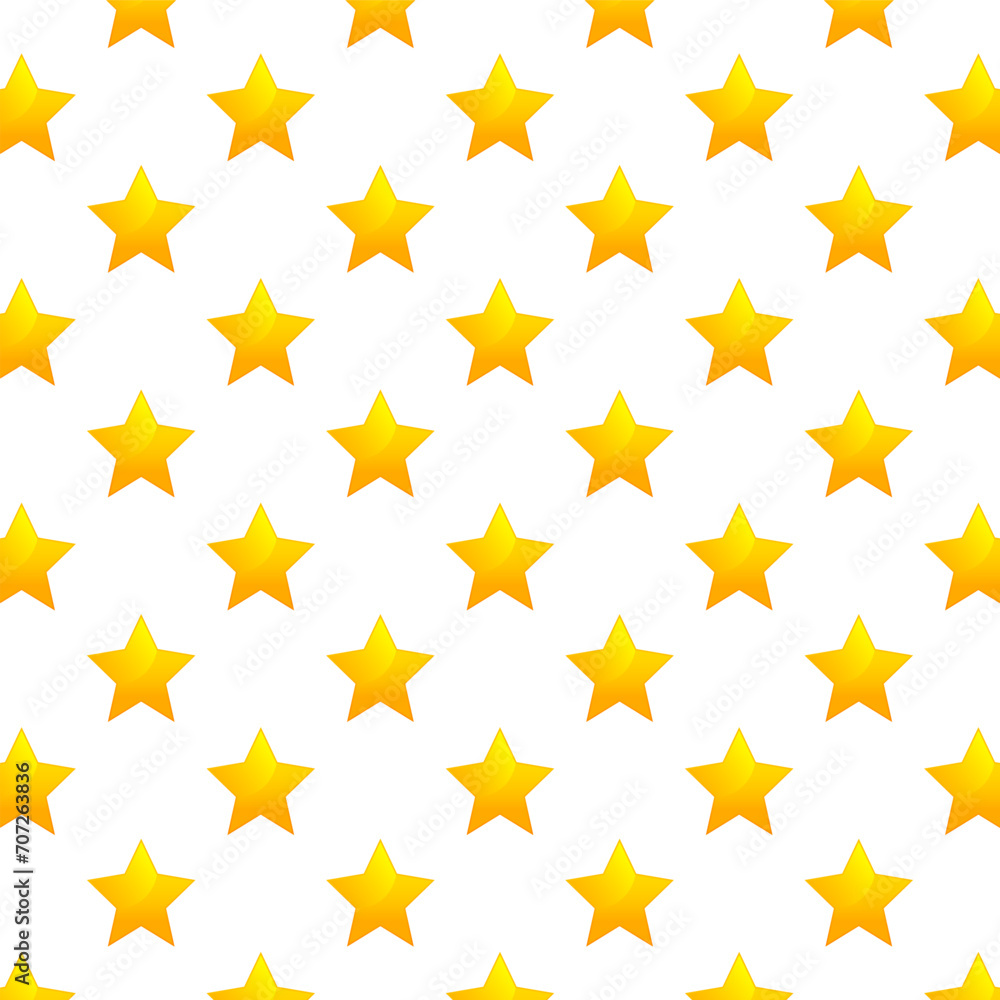 Shiny Golden Star Seamless Decorative Pattern Vector Illustration Shiny Golden Star Seamless Decorative Pattern Vector Illustration