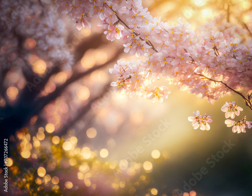 Delicate spring blossoms in full bloom, forming a dreamy and floral Easter banner background. [Spring blossom dream] © Grau Photographers