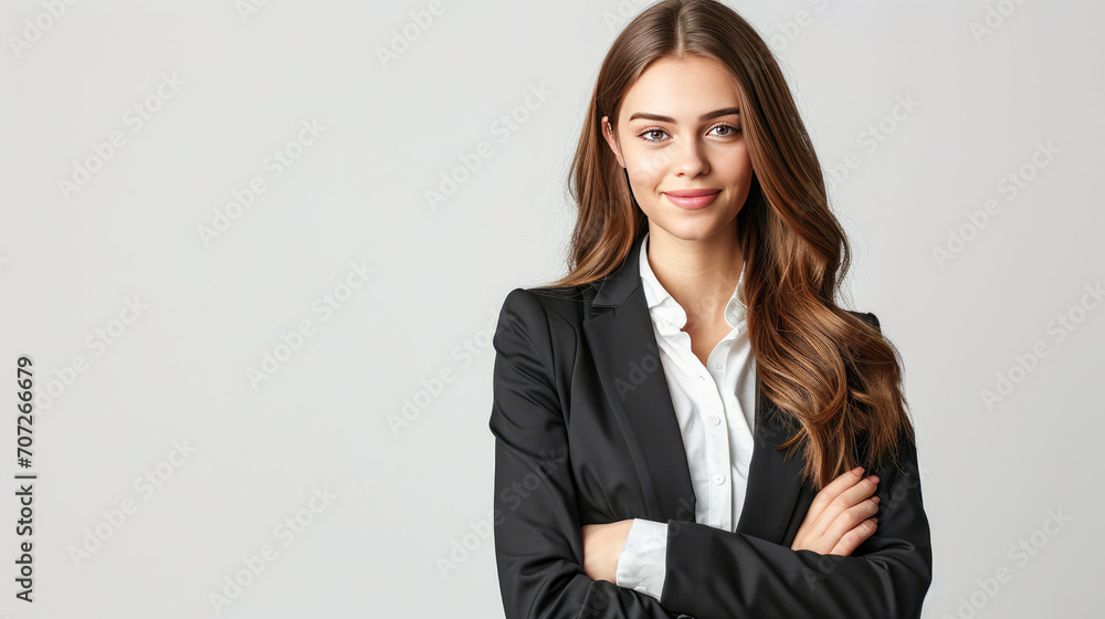 business woman on white background business woman on white background