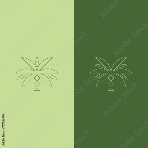 Palm logo for your design. Palm trees. Palm vector illustration. Icon sign. Modern palm tree logos.