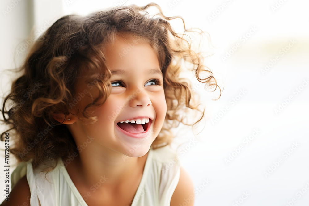 Gleeful Charm: Cute Girl's Impeccable Smile Captured in a Moment of Joy Gleeful Charm: Cute Girl's Impeccable Smile Captured in a Moment of Joy