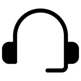 headphone icon, vector illustration, simple design, best used for web, banner or presentation