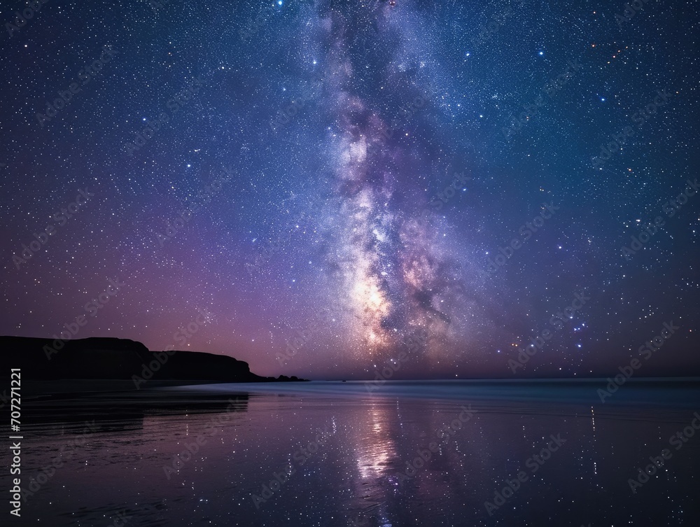 Night sky filled with stars and the Milky Way Night sky filled with stars and the Milky Way