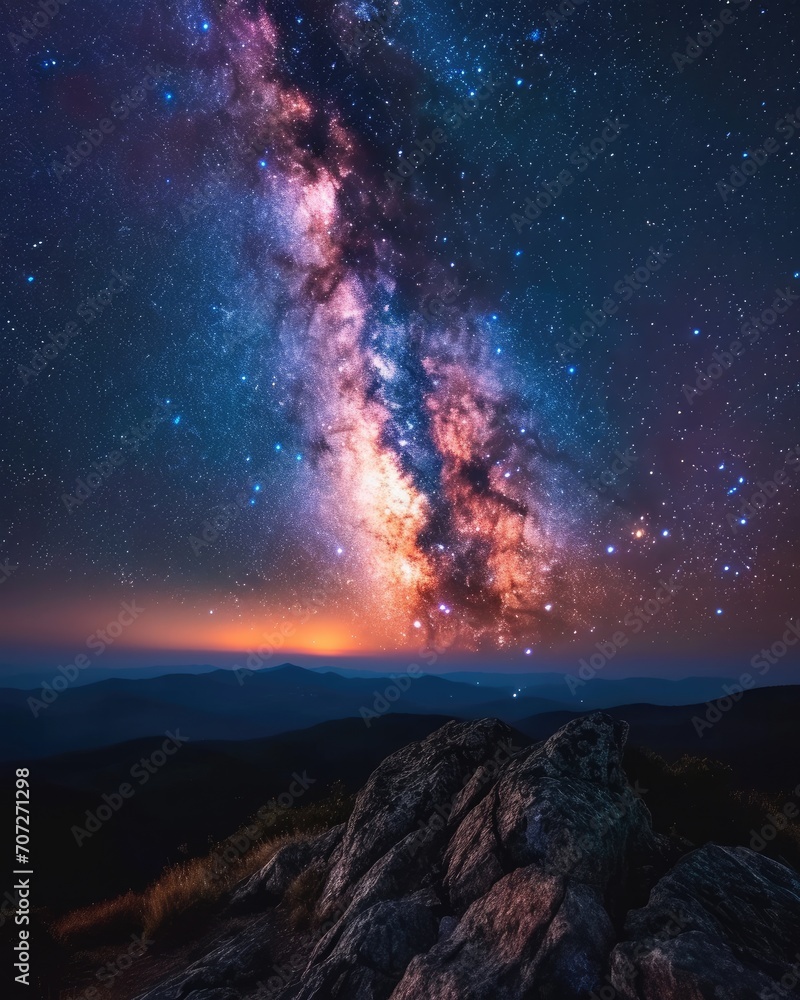 Night sky filled with stars and the Milky Way Night sky filled with stars and the Milky Way