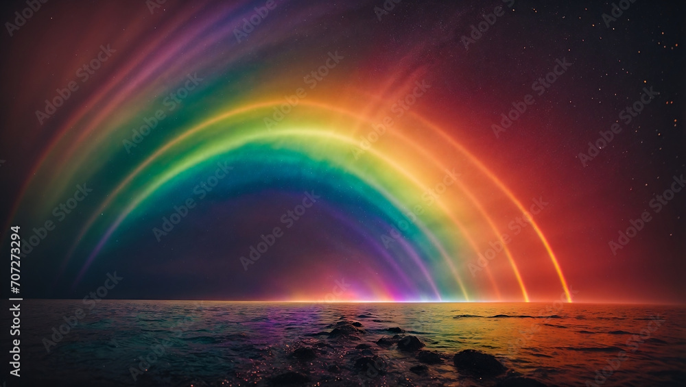 rainbow over the sea rainbow over the sea