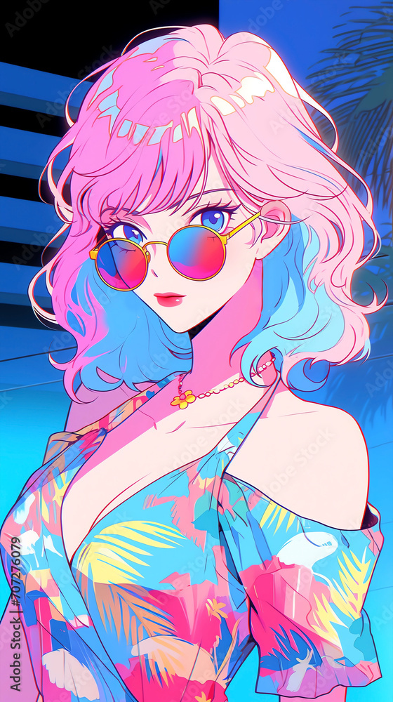 Hand drawn cartoon anime fashion beautiful girl illustration
Hand drawn cartoon anime fashion beautiful girl illustration