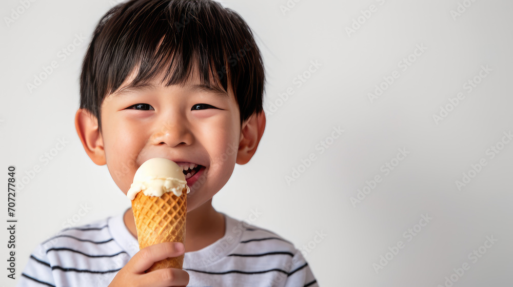 Child eating icecream Child eating icecream