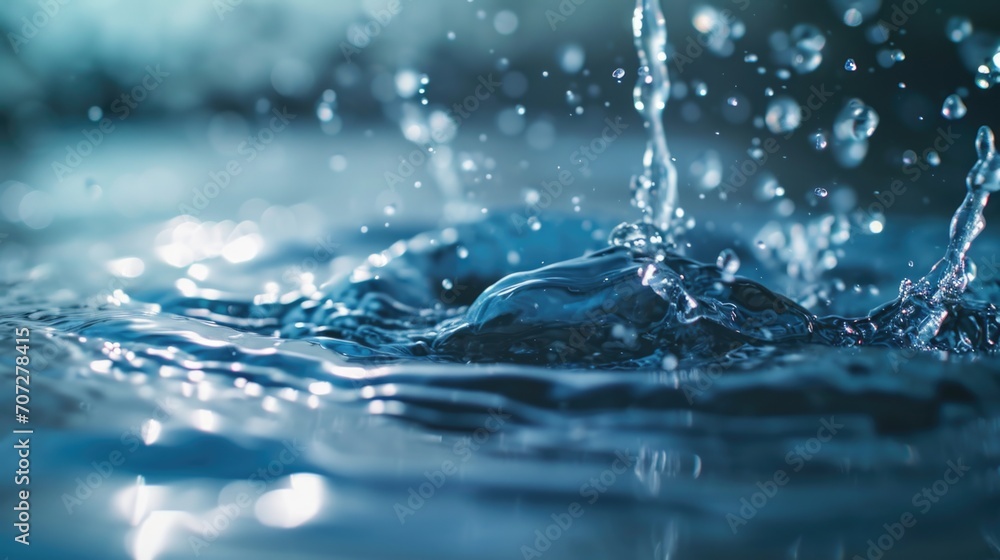 Water splashing on a rock in a close-up view. Perfect for nature and water-themed designs Water splashing on a rock in a close-up view. Perfect for nature and water-themed designs