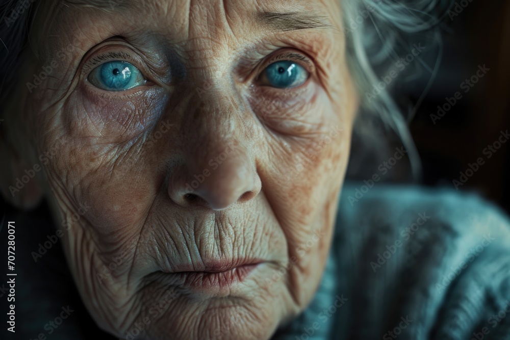 A close-up view of a person's blue eyes. This image can be used to convey emotions, beauty, or even in the context of health and medical topics A close-up view of a person's blue eyes. This image can be used to convey emotions, beauty, or even in the context of health and medical topics