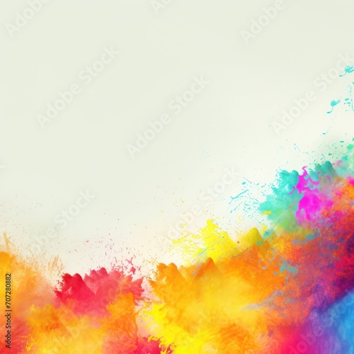 Layout on the theme of the colorful festival of India. Holi festival. For postcard design and commercial advertising