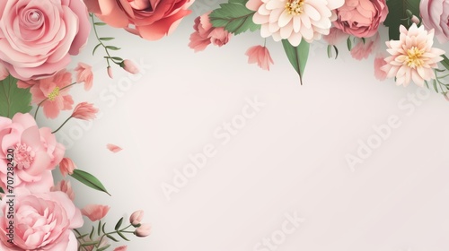 Mother's day background with copy space. Illustration for poster, brochures, booklets, promotional materials, website © Daniil