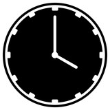 clock icon, vector illustration, simple design, best used for web, banner or presentation