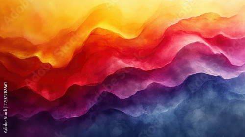 an abstract watercolor background in color, in the style of fluid and dynamic lines, complementary color sceme, 