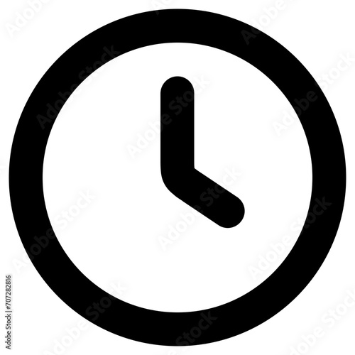clock icon, vector illustration, simple design, best used for web, banner or presentation photo