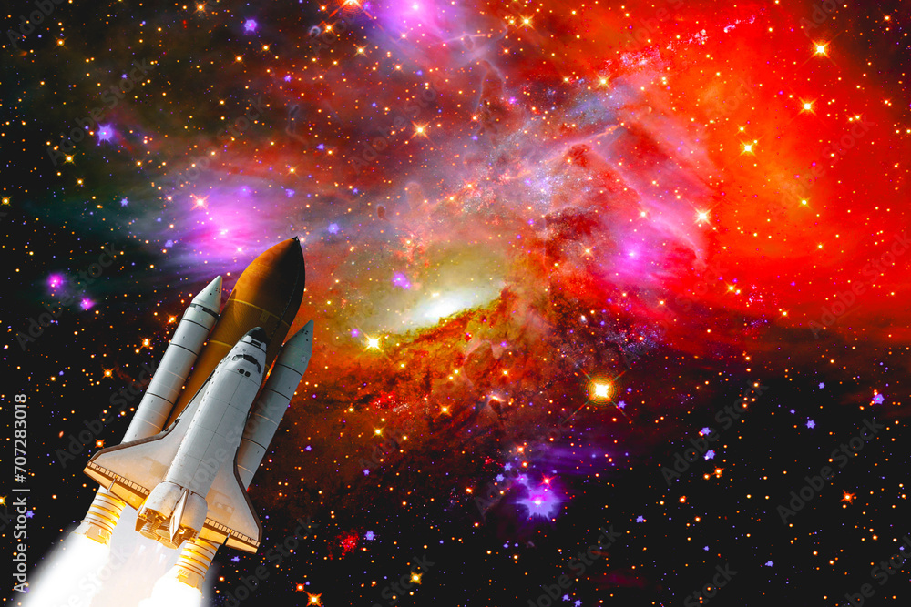 Fototapeta premium Rocket space craft. The elements of this image furnished by NASA.