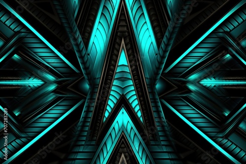 Symmetric turquoise circle background pattern  © GalleryGlider