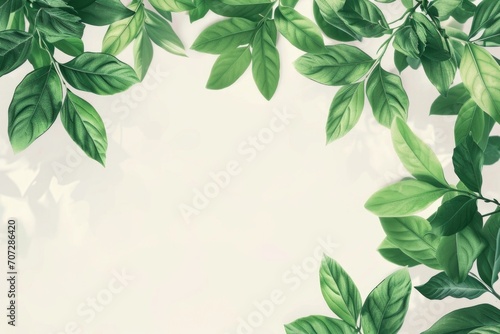A picture of a plant with green leaves. Suitable for nature-themed designs and environmental projects © Fotograf