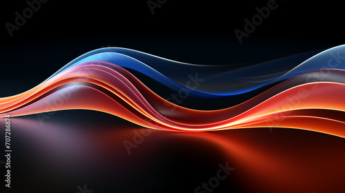 abstract colorful glowing wavy perspective with fractals and curves background 16:9 widescreen wallpapers