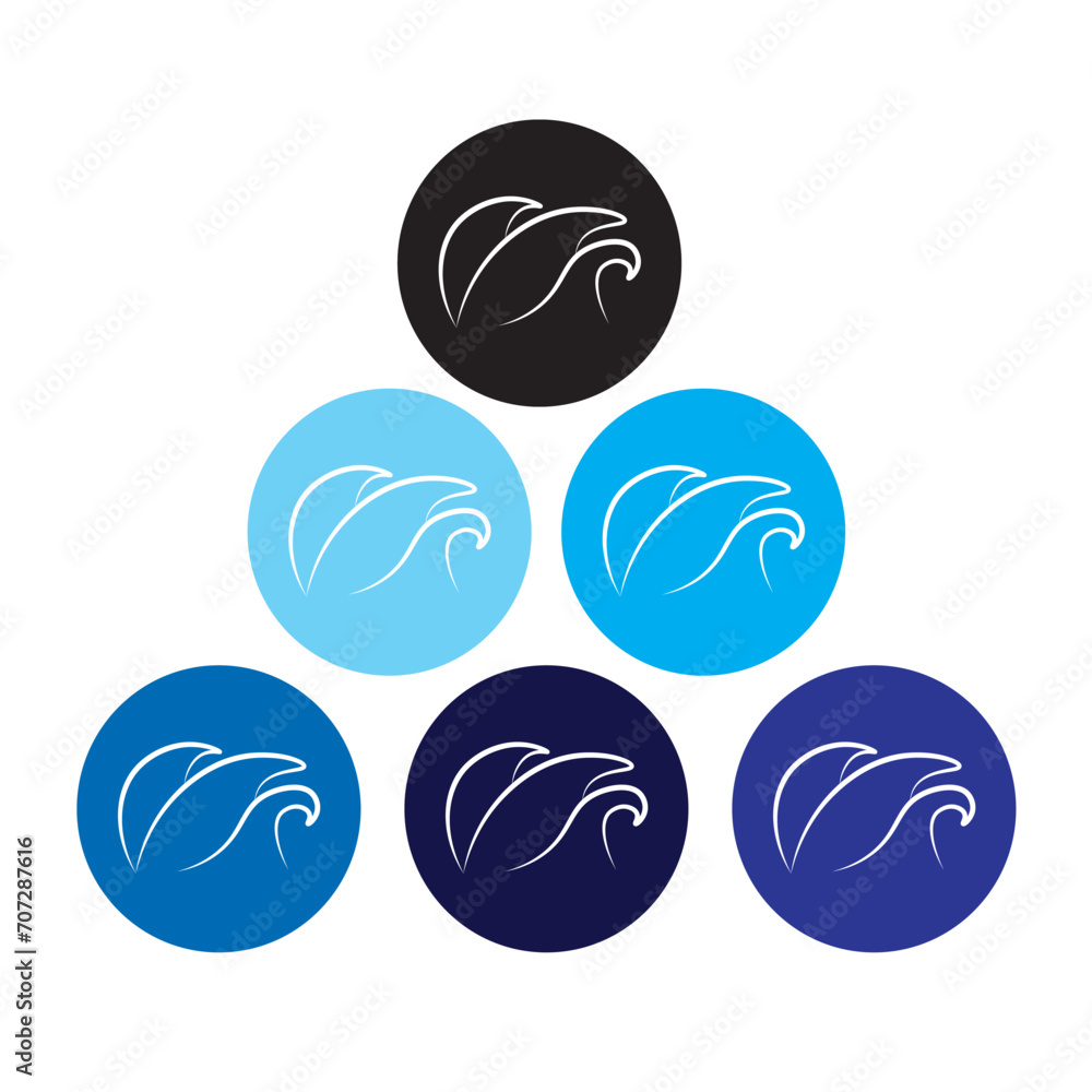 Small sea wave icon in simple style isolated on white background. Water and ocean symbol Small sea wave icon in simple style isolated on white background. Water and ocean symbol