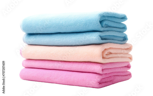 Isolated Washable Cloth Towels Isolated on Transparent Background PNG.