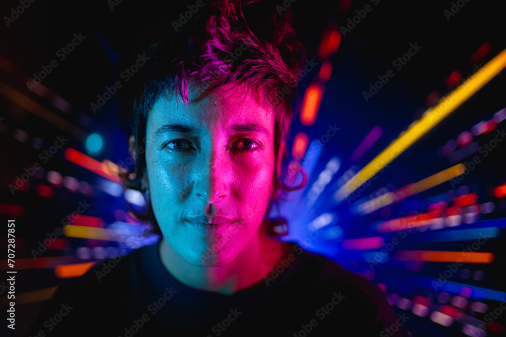 portrait, futuristic, tail lights portrait, futuristic, tail lights