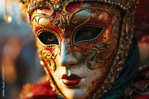 Venetian carnival mask in Venice, Italy. Selective focus. © Владимир Солдатов