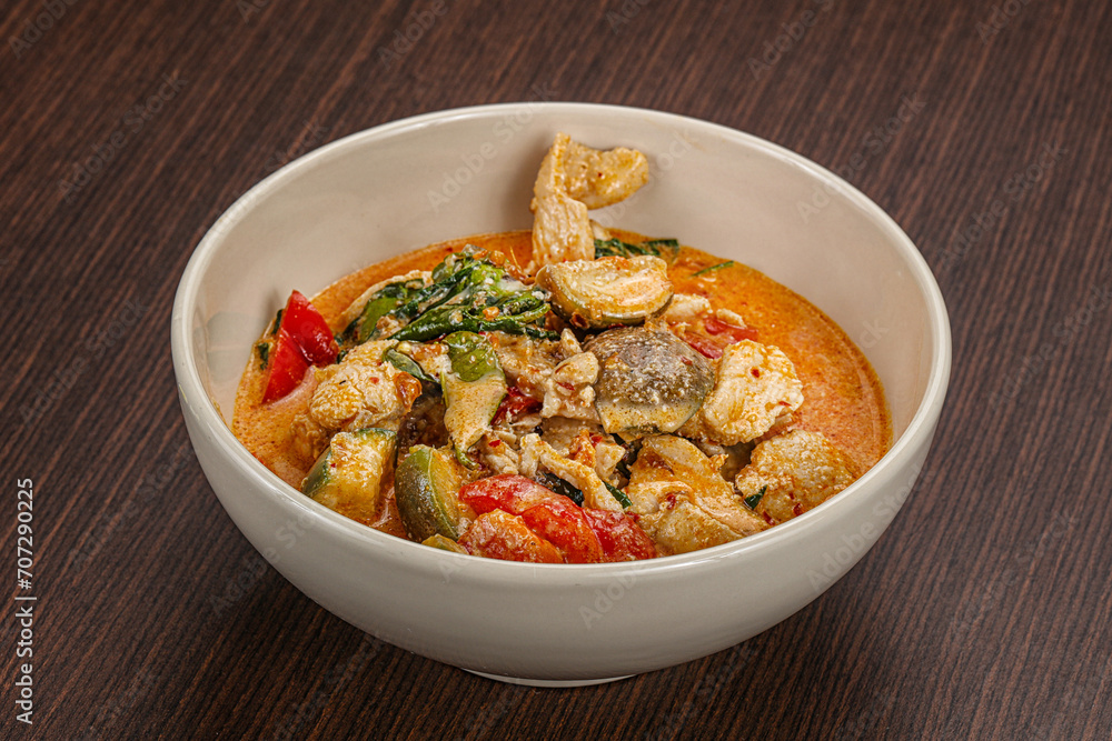 Thai red spicy curry with chicken Thai red spicy curry with chicken