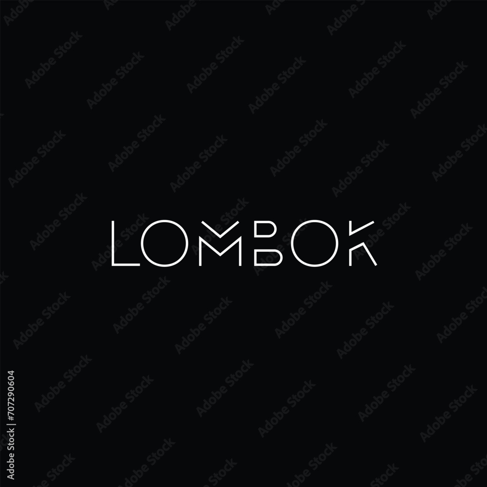 Lombok font logo Stylish logo for company 