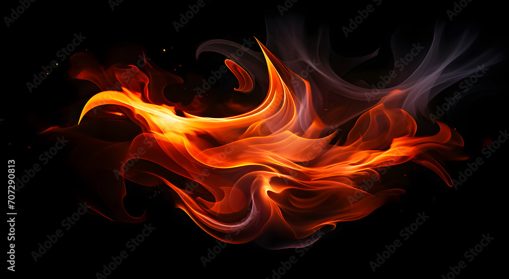 Abstract fire flames on black background. Design element for brochure, advertisements, presentation, web and other graphic designer works Abstract fire flames on black background. Design element for brochure, advertisements, presentation, web and other graphic designer works