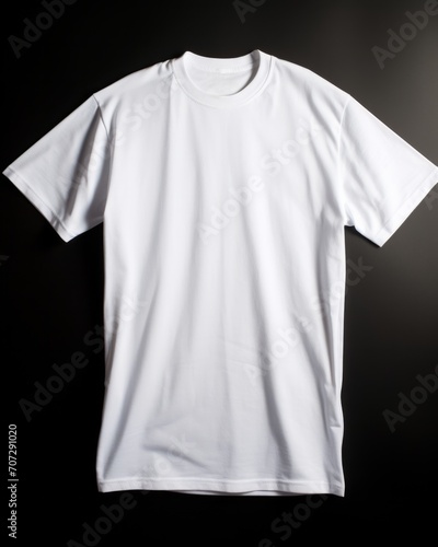 a solid white t-shirt on an isolated background with studio lighting isolated