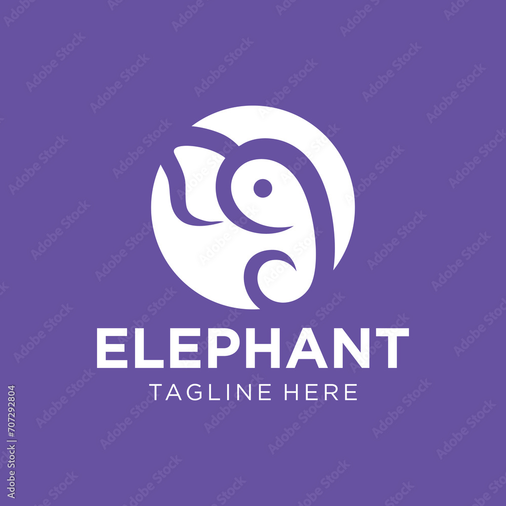 Elephant Logo Design. Simple and Modern. Vector illustration Elephant Logo Design. Simple and Modern. Vector illustration