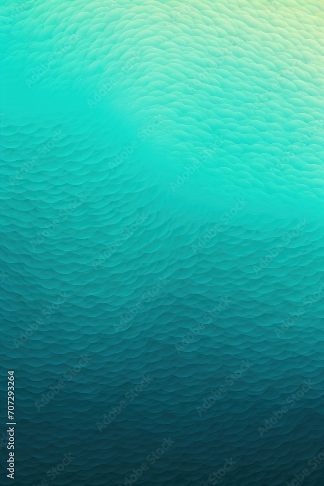 Turquoise round gradient. Digital noise, grain texture 