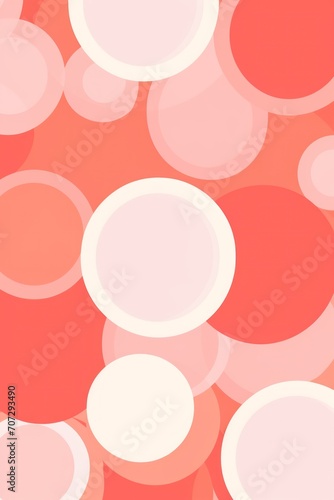 Vermilion repeated soft pastel color vector art circle pattern 