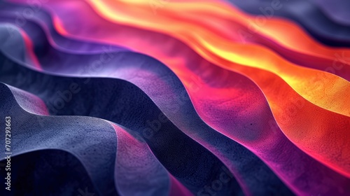 abstract black design with curved shapes, in the style of tilt-shift lenses, dark purple and light orange, paper sculptures photo