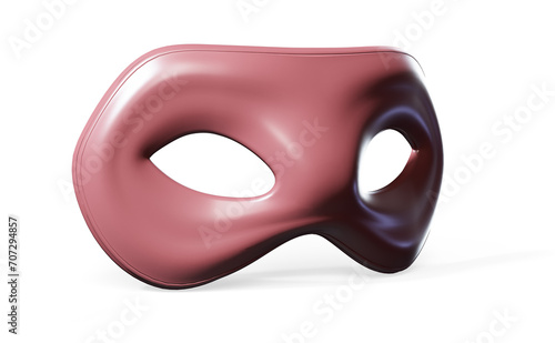Realistic Carnival Mask On White Background 3d render