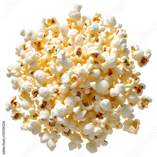 Popcorn isolated on white background, isometry, png
