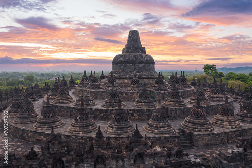 Quadro em tela Borobudur temple in Magelang, Java, Indonesia