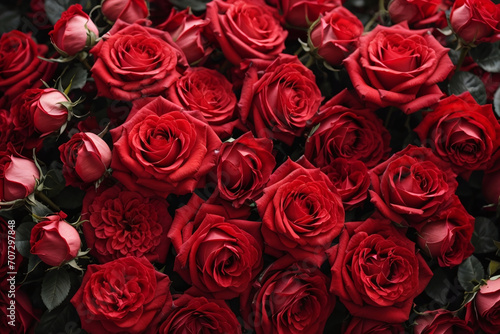 red roses background 