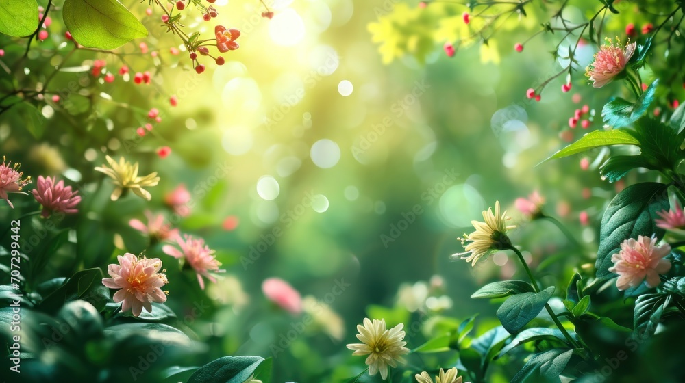 Obraz premium magic spring background with copy space.