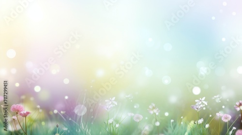 magic spring background with copy space.