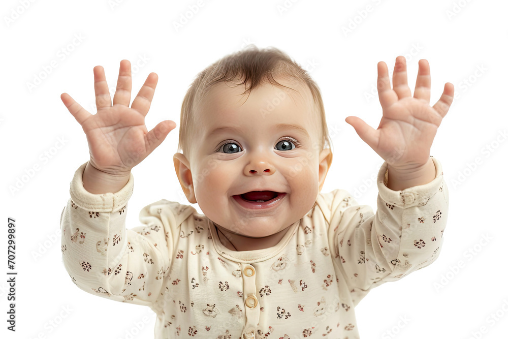 Portrait studio of young adorable baby with happy smile isolated on transparent background. Portrait studio of young adorable baby with happy smile isolated on transparent background.