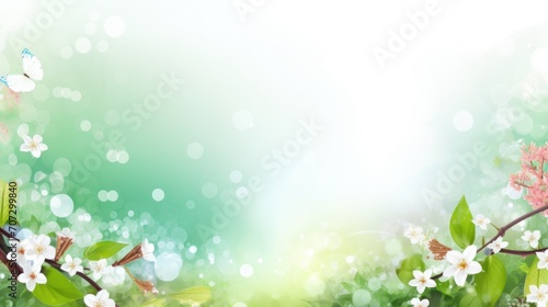 magic spring background with copy space.