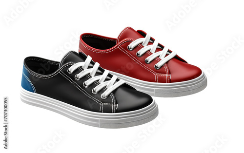 School footwear combining style and comfort in a sneaker silhouette Isolated on Transparent Background PNG.